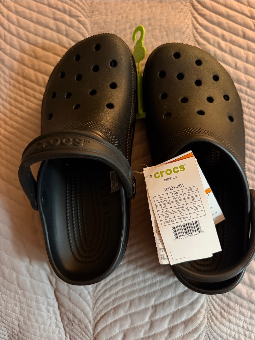 CROCS Classic Clog - Black Womens 10 Men’s 8